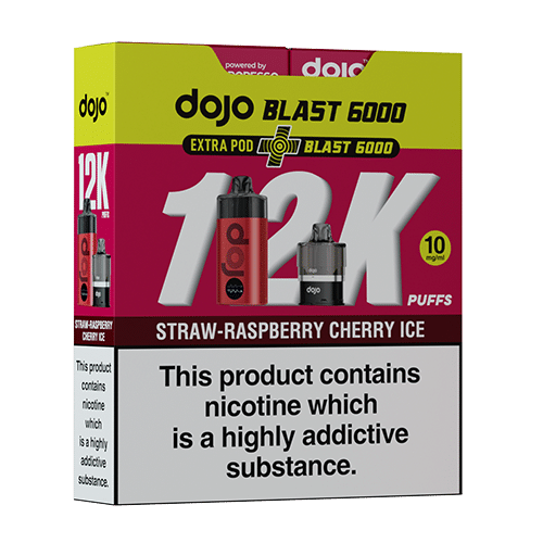 BLAST 6000 10mg Kit+Pod STRAW-RASPBERRY CHERRY ICE