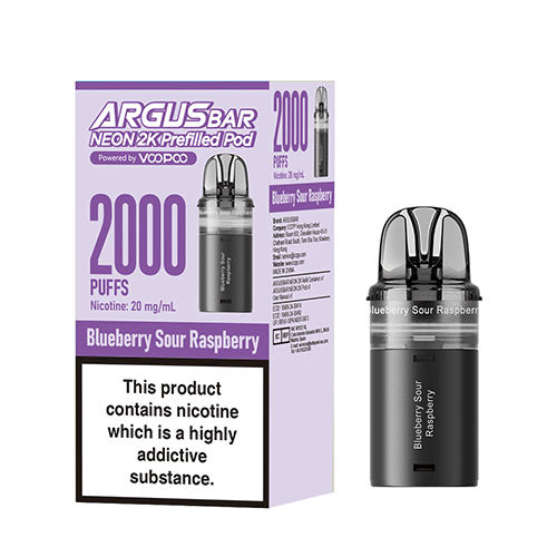 Argus Bar Neon 2k Prefilled Pods by VooPoo (10 Pack)