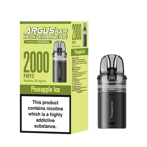 Argus Bar Neon 2k Prefilled Pods by VooPoo (10 Pack)