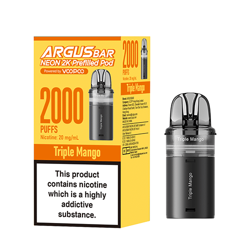 Argus Bar Neon 2k Prefilled Pods by VooPoo (10 Pack)